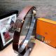 Perfect Replica All Brown Leather Belt With Black Pattern Face Gold Buckle (3)_th.jpg